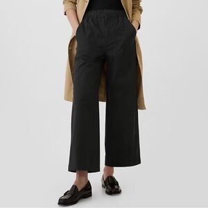 GAP High Rise Easy Wide-Leg Khakis Washed Black Relaxed Stretch Cotton 2025-SP
